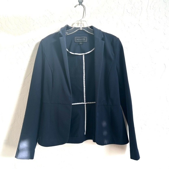 Metaphor Jackets & Blazers - Metaphor Navy Open-Front Blazer